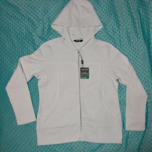 Kirkland signature white zip up hoodie